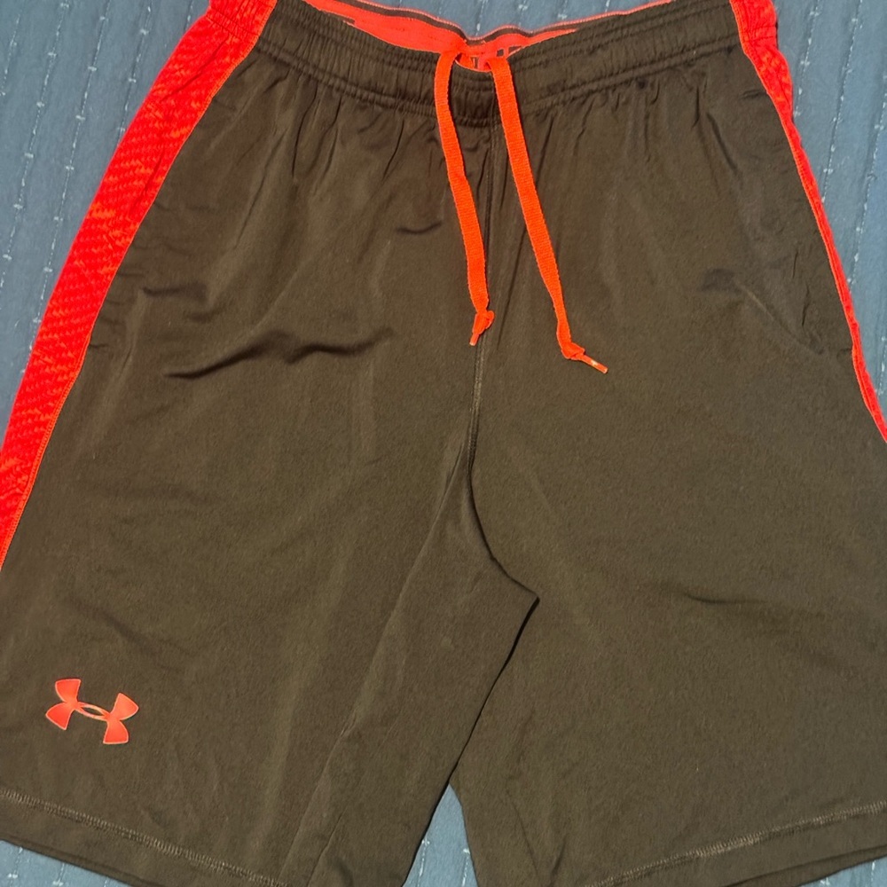 Under Armour Red and Black Athletic Shorts‎